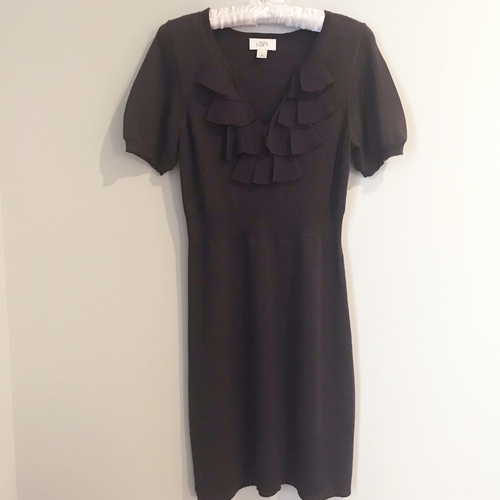 LOFT Sweater Dress Deep Plum Size XS
